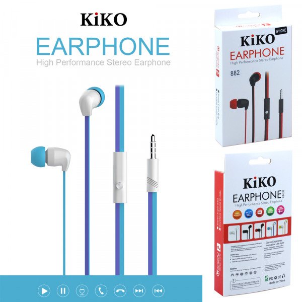 Wholesale KIKO 882 Stereo Earphone Headset with Mic (882 Blue)